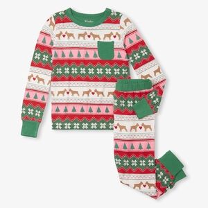NWT Hatley Christmas Bamboo Heart Puppy Pajamas, 5Y (Z6)
